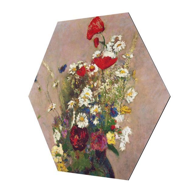 Cuadros de flores modernos Odilon Redon - Flower Vase with Poppies