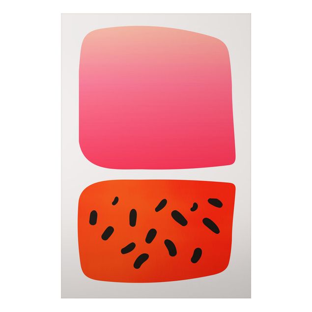 Láminas de cuadros famosos Abstract Shapes - Melon And Pink