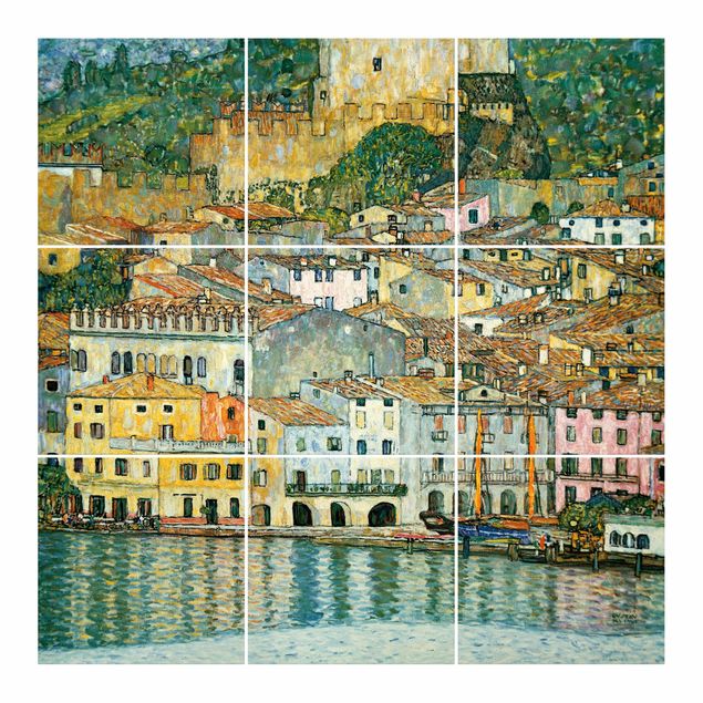 Vinilo azulejos cocina Gustav Klimt - Malcesine On Lake Garda