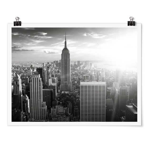 Láminas blanco y negro para enmarcar Manhattan Skyline