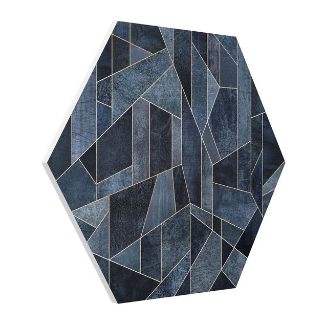 Cuadros abstractos para salón Blue Geometry Watercolour