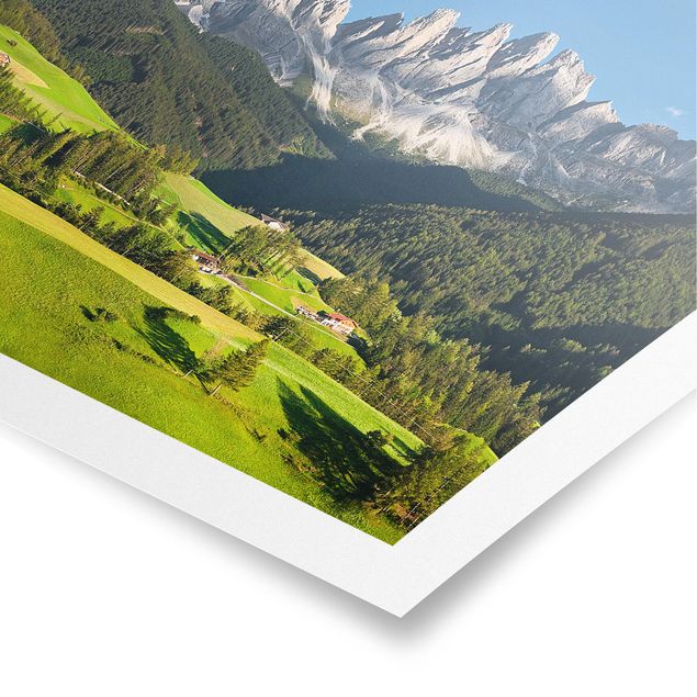 Póster paisaje Odle In South Tyrol