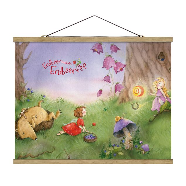Cuadros lila Little strawberry strawberry fairy- In The Forest