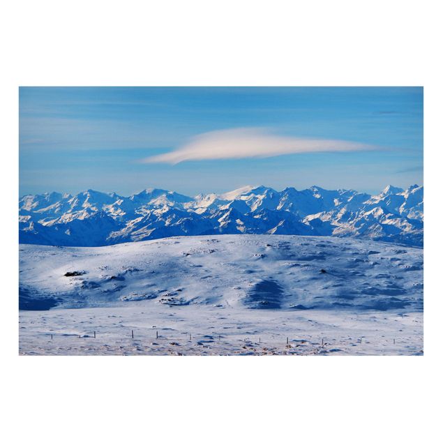 Cuadros montañas Snowy Mountain Landscape