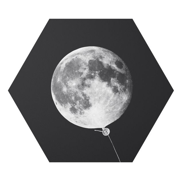 Cuadro negro Balloon With Moon