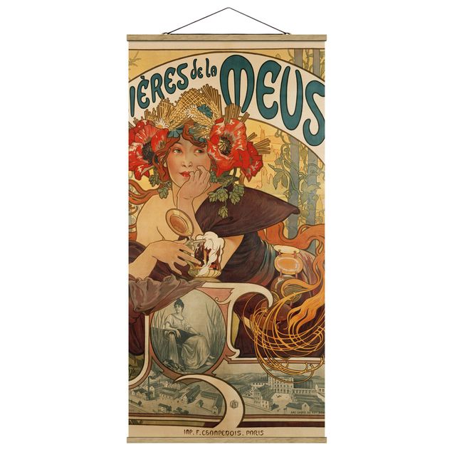Cuadros famosos Alfons Mucha - Poster For La Meuse Beer