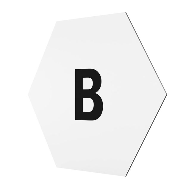 Cuadros hexagonales Letter White B