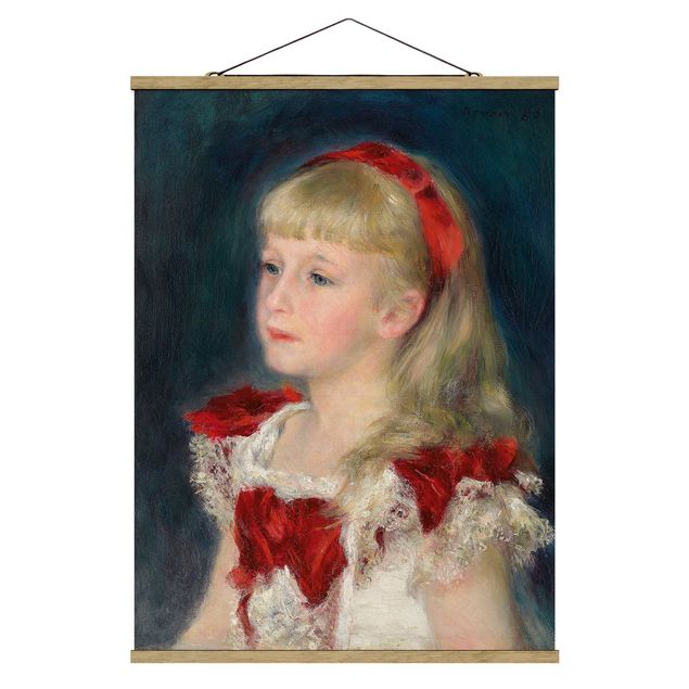 Estilos artísticos Auguste Renoir - Mademoiselle Grimprel with red Ribbon