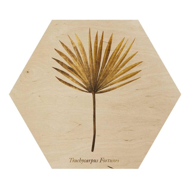 cuadro hexagonal Gold - Palm Leaf