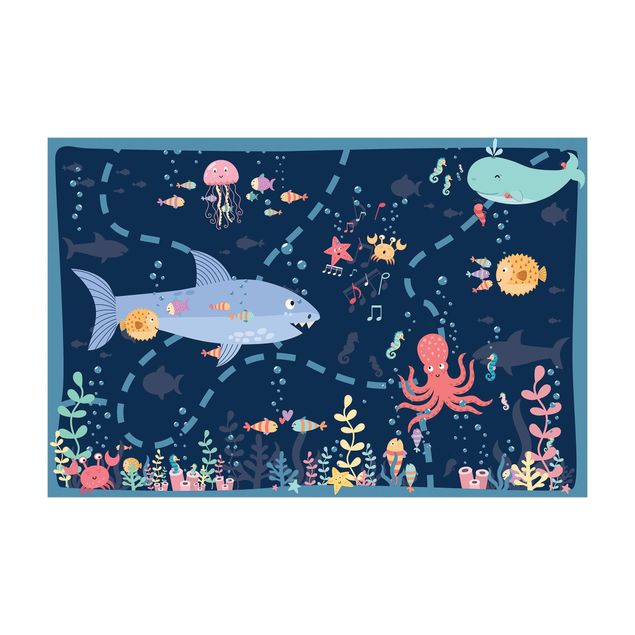Alfombra multicolor Playoom Mat Under Water - An Expedition