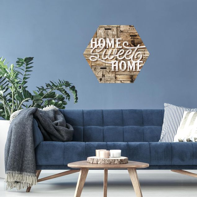 Cuadros con frases motivadoras Home sweet Home Wooden Panel