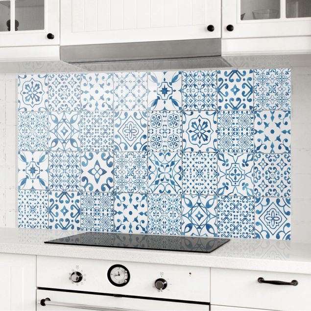 Decoración cocina Pattern Tiles Blue White