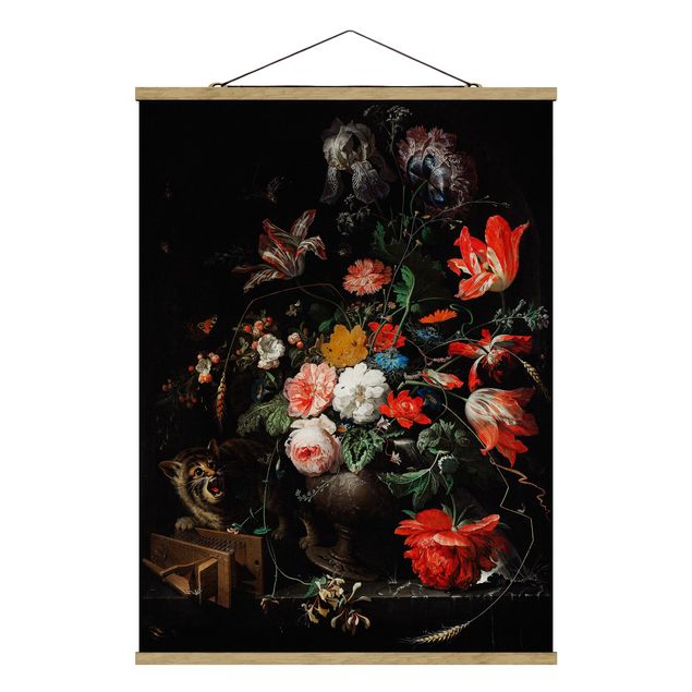 Cuadros plantas Abraham Mignon - The Overturned Bouquet