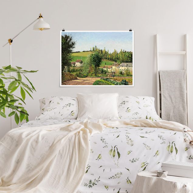 Cuadros puntillismo Camille Pissarro - Hamlet In The SurRolling Hillss Of Pontoise