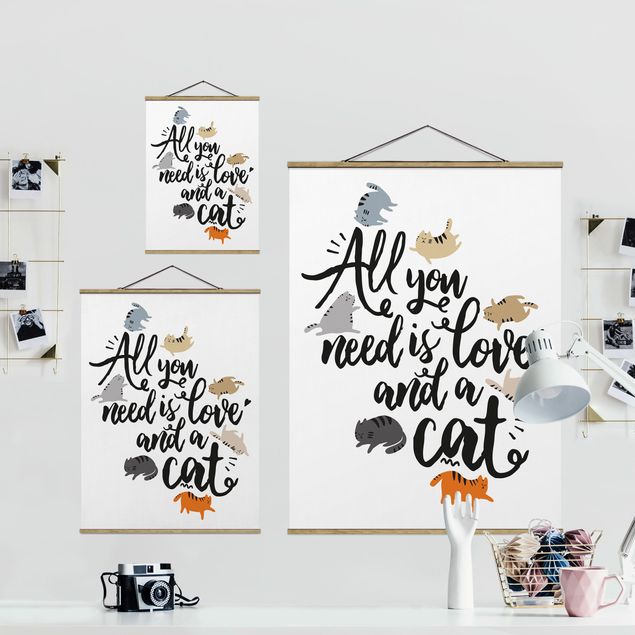 Cuadros decorativos All You Need Is Love And A Cat