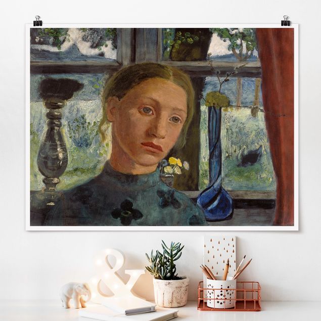 Cuadros expresionistas Paula Modersohn-Becker - Girl'S Head In Front Of A Window