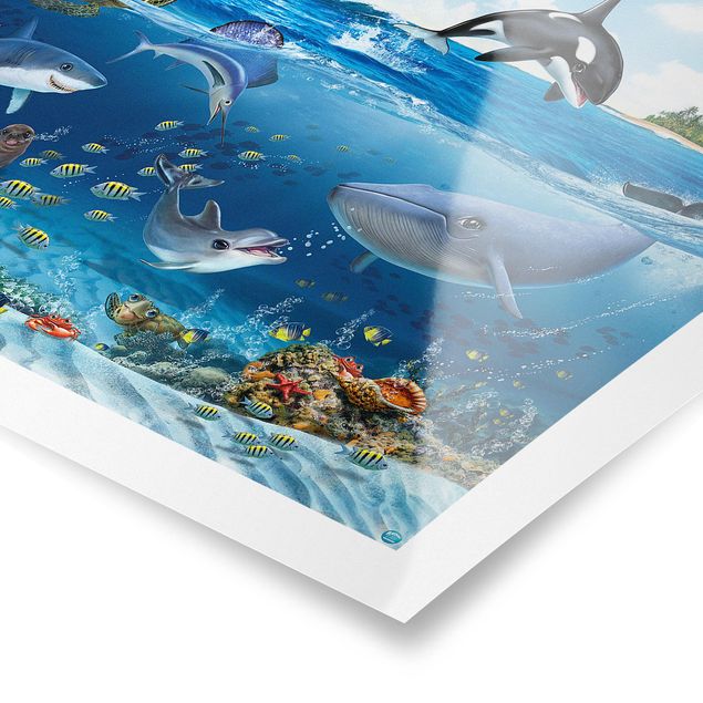 Cuadros en tonos azules Animal Club International - Underwater World With Animals