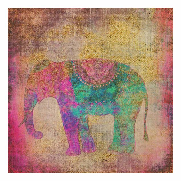 Cuadros Haase Colourful Collage - Indian Elephant