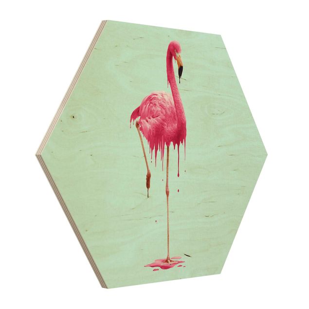 Cuadros hexagonales Melting Flamingo