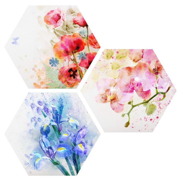 Cuadros de plantas Watercolour Flower Trio