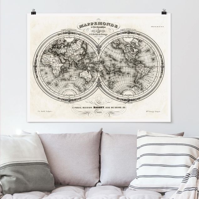 Decoración cocina World Map - French Map Of The Cap Region Of 1848