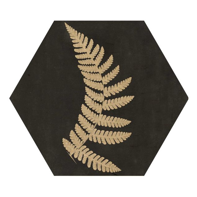 cuadros hexagonales Fern With Linen Structure IV