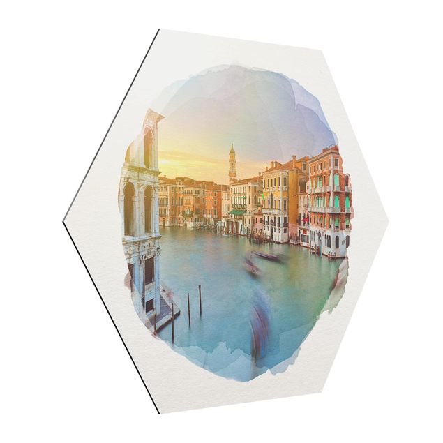 Cuadros de ciudades WaterColours - Grand Canal View From The Rialto Bridge Venice