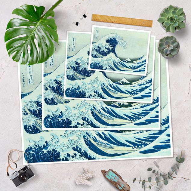 Póster de paisajes Katsushika Hokusai - The Great Wave At Kanagawa