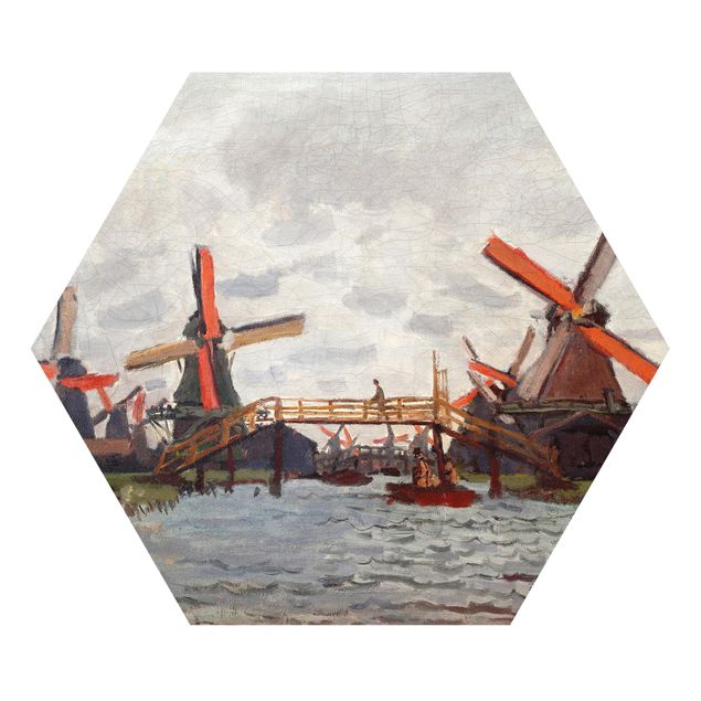 Cuadros arquitectura Claude Monet - Windmills in Westzijderveld near Zaandam