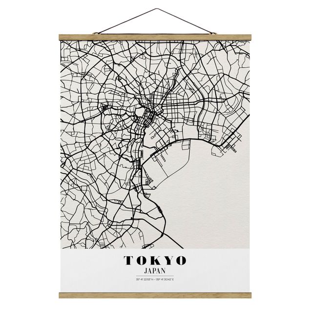 Cuadros mapamundi Tokyo City Map - Classic