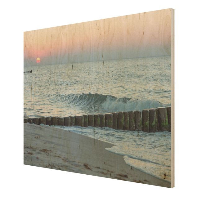 Cuadros de madera playas Sunset At The Beach