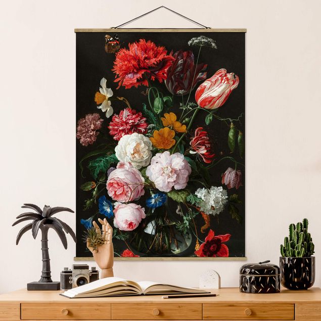 Decoración de cocinas Jan Davidsz De Heem - Still Life With Flowers In A Glass Vase