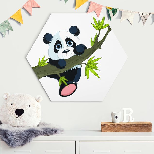 Decoración infantil pared Climbing Panda