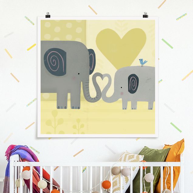 Decoración habitacion bebé Mum And I - Elephants