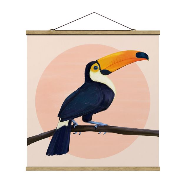 Cuadros de animales Illustration Bird Toucan Painting Pastel