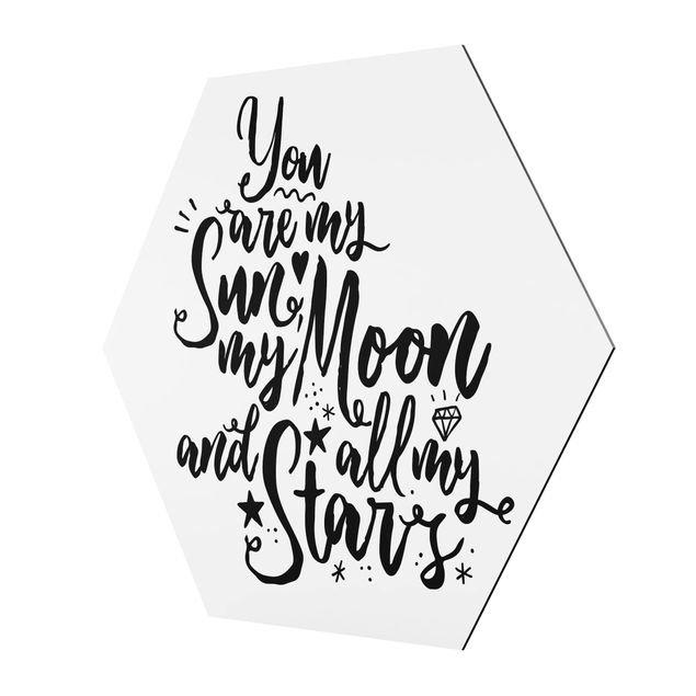 Cuadros hexagonales You Are My Sun, My Moon And All My Stars