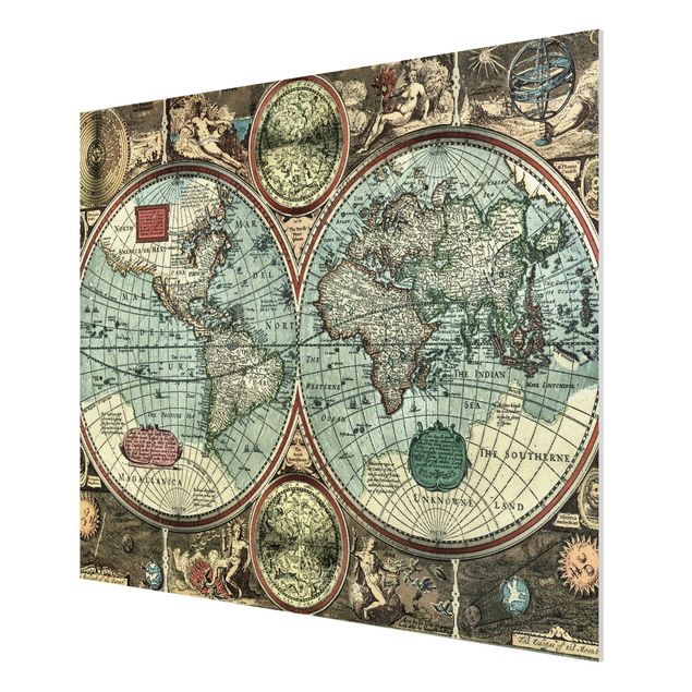 Cuadro de mapamundi The Old World