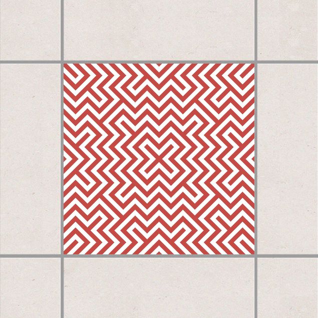 Decoración en la cocina Geometric stripe pattern Red