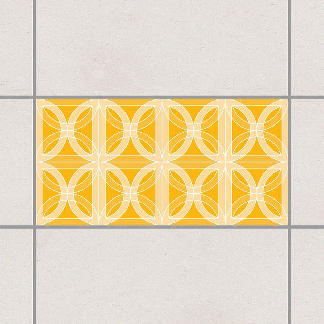 Decoración en la cocina Circular Tile Design Melon Yellow 30cm x 60cm