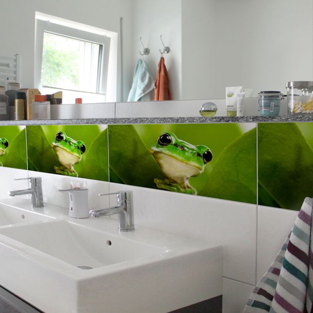 Adhesivos para azulejos en verde Frog