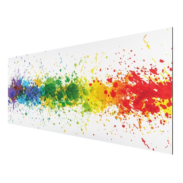 Cuadros abstractos modernos Rainbow Splatter