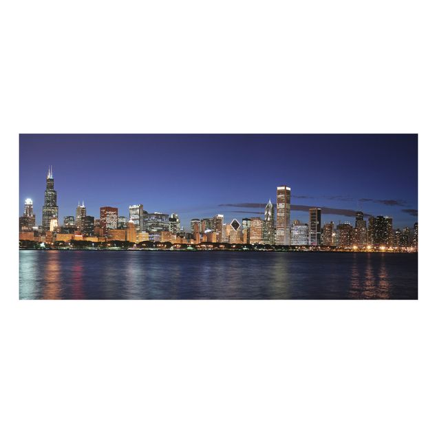Cuadros de ciudades Chicago Skyline At Night