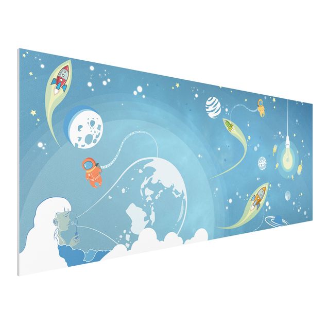 Decoración infantil pared No.MW16 Colourful Hustle And Bustle In Space