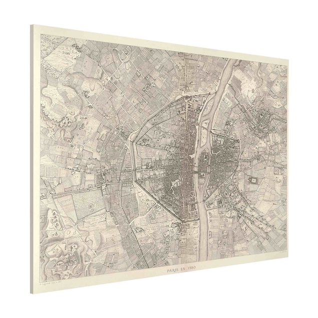 Decoración de cocinas Vintage Map Paris