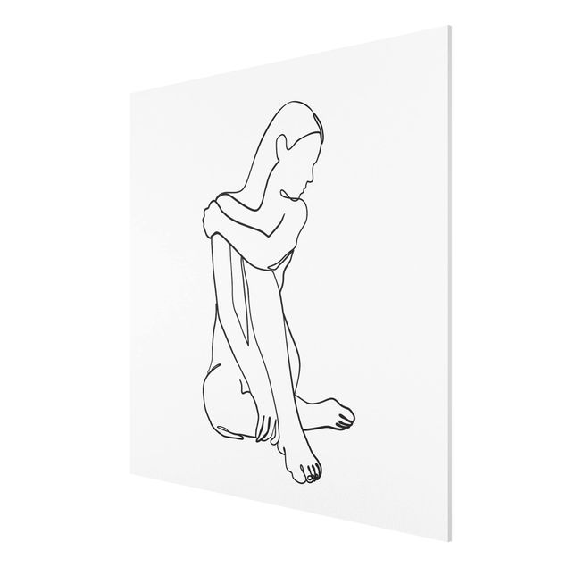 Cuadros famosos Line Art Woman Nude Black And White
