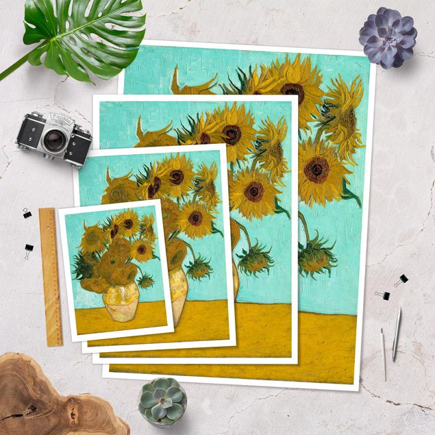 Láminas flores Vincent van Gogh - Sunflowers