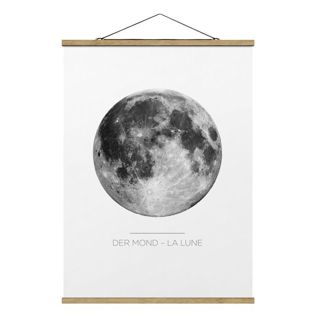 Cuadros para salones grises The Moon - La Lune