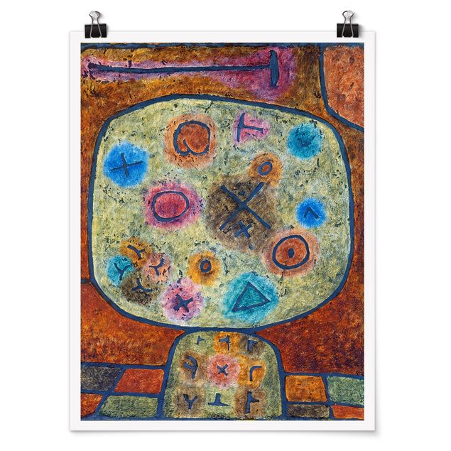 Póster cuadros famosos Paul Klee - Flowers in Stone