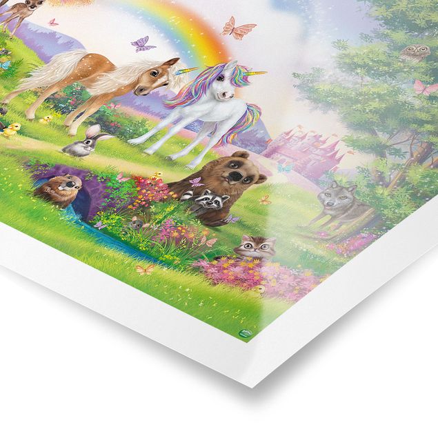 Cuadro multicolor Animal Club International - Magical Forest With Unicorn