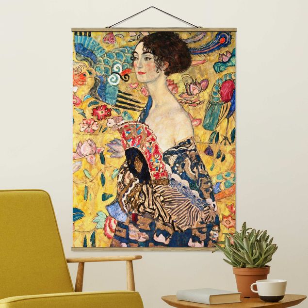 Cuadros Art deco Gustav Klimt - Lady With Fan